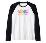 Disney Mickey And Friends Rainbow Mickey Stack Manche Raglan