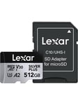 Lexar Professional Silver Plus MicroSD/SD - 205MB/s - 512GB