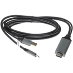 Vhbw - Câble de données 2 en 1 hdmi vers usb (câble y usb c 3.1 + usb a 2.0 vers prise hdmi) par ex compatible avec lg G5, V300L - 2m