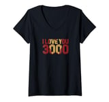 Marvel Avengers Endgame Iron Man I Love You 3000 Text Fill T-Shirt avec Col en V