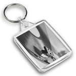 IP02 Passport Keyring BW - Retro Record Player Vinyl  #36130