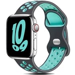 Gulemfy Compatible avec Apple Watch Bracelet - Sport Bracelet 44mm 42mm 45mm 49mm 38mm 40mm 41mm, Homme Femme Bracelet Silicone Respirant pour iWatch Series SE 8 7 6 5 4 3 2 1 Ultra