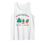 Deck The Halls And Not Your Family Funny Merry Christmas Tank Top