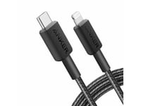 Anker 322, 0,9 M, Lightning, Usb C, Håndkontakt, Håndkontakt, Sort