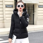 WEIYYY 5XL 2020 Hiver Femmes à Capuche Doudoune décontractée à Manches Longues Fermetures à glissière vêtements d'extérieur Courts Femme Chaud vers Le Bas Manteau Hauts Grande Taille, JMT803black, L