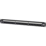 Eaton Panneau de brassage PoE Plus Cat6 24 ports, Ethernet RJ45, Montage en Rack 1U, Normes de Câblage EIA/TIA 568A/B pour les Terminaisons 110 et Krone, Noir (N252-P24)