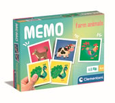 Clementoni Jouet Éducatif Memo Pocket Farm Animals 48 Tiles - pour Enfants 3-5 Ans, Fabriqué en Italie, 18316