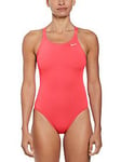 Nike Hysrastrong Solid Fastback One Piece - Hot Punch, Pink, Size 30, Women