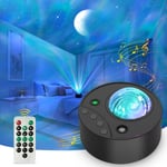 LED Star Projektor Nattljus, 3 i 1 Aurora Galaxy Projektor Sensory Lights, Galaxy Light Projector Black