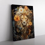 Leo Zodiac Contemporary Art Canvas Print for Living Room Bedroom Home Office Décor, Wall Art Picture Ready to Hang, 76x50 cm (30x20 Inch)