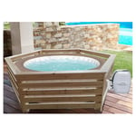 Habillage bois hexagonal pour spas et piscines gonflables - 2,77x2,21x0,71m  