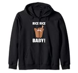 Cool Rice Design For Men Women White Food Cooker Rice Lover Zip Hoodie