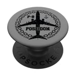 P-8 Poseidon Avion militaire style vintage avant et arrière PopSockets PopGrip Adhésif