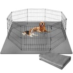 Barpor Coussinets d'urination lavables pour Chien 183 x 183 cm Gris épais réutilisables très absorbants étanches à la Mastication antidérapants pour Parc pour Chien