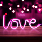 Love Neonlampa - Gul Rosa