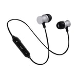 Ecouteurs Bluetooth Metal pour IPAD Mini 4 Smartphone Sans Fil Telecommande Son Main Libre INTRA-AURICULAIRE Universel - ARGENT