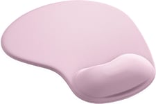 Tapis de Souris avec Coussin en Gel - Repose-Poignet Gaming - Mousepad wrist rest - Confort avec repose poignets Ergonomique en Gel - Hydrofuge et Lavable - PC laptop Notebook - Rose clair.[G105]