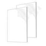 2Pcs 1/8In Thick (3mm) Acrylic Sheets, Clear Cast Acrylic Glass 8x12In for5800