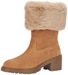 Geox Femme D Damiana Genou Haute Botte, Toffee/Beige, 36 EU