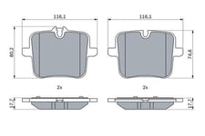 Bromsbelägg Bosch - BMW - X6 m, M5, X5 m, 8-serie g15, 8-serie g14
