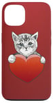 iPhone 13 Valentine’s Day Kitten Art | Cute and Romantic Design Case