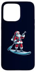 iPhone 15 Pro Max Stand-up Paddleboarding Santa Funny Hobbies Christmas Pajama Case