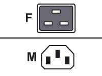 Fujitsu strømkabel - IEC 60320 C19 til IEC 60320 C14