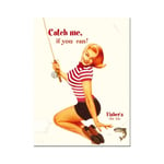 Magnet retro fridge magnet 2 x 3 in -Pin Up - Catch me if you can!