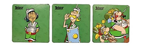 SD Toys Legionaries Asterix Coasters, Cork, Multicoloured, 3 x 9 x 9 cm, Pack of 6