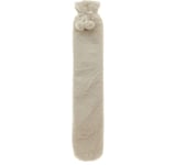 AROMA HOME Faux Fur Long Hot Water Bottle - Cream, Cream