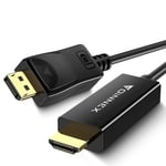 Câble Displayport Vers Hdmi 4K 30Hz, Câble Dp Vers Hdmi 2M Uhd Hdr, Display Port To Hdmi Cable Mâle Dp To Hdmi Câble (Audio&Vidéo) Pour Laptop,Pc,Desktop À Moniteur,Tv,Projecteur