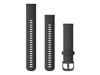 Garmin Quick Release Band - Urrem För Smartklocka - 125 - 218 Mm - Sort Med Skifer Hårdvara - För Approach S40  Forerunner 245, 55, 645  Venu  Vívoactive 3  Vívomove 3, Hr, Luxe, Style