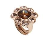 Bague de Femme Rebecca BPBARP02-11 Bronze Gold Rose Swarovski Taille 11