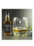 The Personalised Memento Company Personalised Gentleman'S Glass With A Miniature Jack Daniel'S