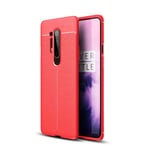 OnePlus 8 Pro      Leather Texture Case    Red