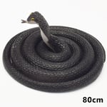 51" Realistic Soft Rubber Toy Snake black Practical Jokes Props Prank Gift