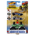Hot Wheels Vehicle Car Monster Trucks Monster Maker GWW13 Grey Blue