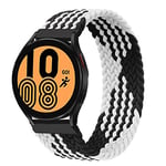 Bracelet de Sport pour Samsung Galaxy Watch 3 45mm / Glaxy Watch 46mm / Gear S3 Frontier Classic, Bracelet en Nylon pour Huawei Watch 3/3 Pro/GT / GT2 / Gt3, noir blanc, 22mm-S