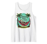 Relaxing Sloth Hammock Don’t Care Funny Tropical Palm Tree Tank Top