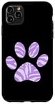 Coque pour iPhone 11 Pro Max Violet imprimé pattes