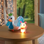 Playskool Glo Friends - Hugbug & Harmony Pop, Push & Roll! - Swan Vehicle - Glow