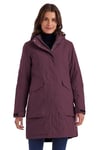 killtec Femme Damen Funktionsparka Parka Manteau Imperméable Avec Capuche Amovible, Dark Plum, 38 EU