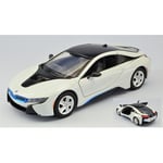 BMW i8 COUPE 2019 WHITE 1:24 MotorMax Auto Stradali Die Cast Modellino