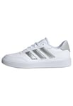 adidas Femme Courtblock Shoes, Cloud White / Silver Metallic / Grey Two, 37 1/3