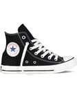 Converse All Star Unisex Chuck Taylor High Top Sneakers - Black/White Canvas - Size UK 7