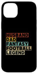 Coque pour iPhone 14 Plus Mari et papa Fantasy Football Legend Funny Men Retro