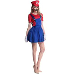 Super Mario uigi Cosplay Kostym Vuxen Barn Fancy Dress Outfit Party Fancy Dress Mario Red Women L