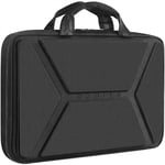 DOMISO 17 Pouces Imperméable Housse de Protection Ordinateur Portable Sac à Main Pochette pour 17-17.3" Laptop Notebook/Dell/Lenovo/Acer/HP/MSI, Noir