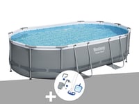 Kit piscine tubulaire Bestway Power Steel ovale 4,88 x 3,05 x1,07 m + Kit d'entretien