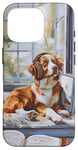 Coque pour iPhone 16 Pro Nova Scotia Retriever Toller Peinture chien amateur de musique